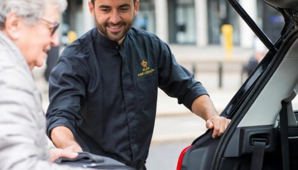 Waltham Cross Taxis vehicle waiting at Heathrow Airport for airport transfer pickup – reliable 24/7 service from EN8/EN9